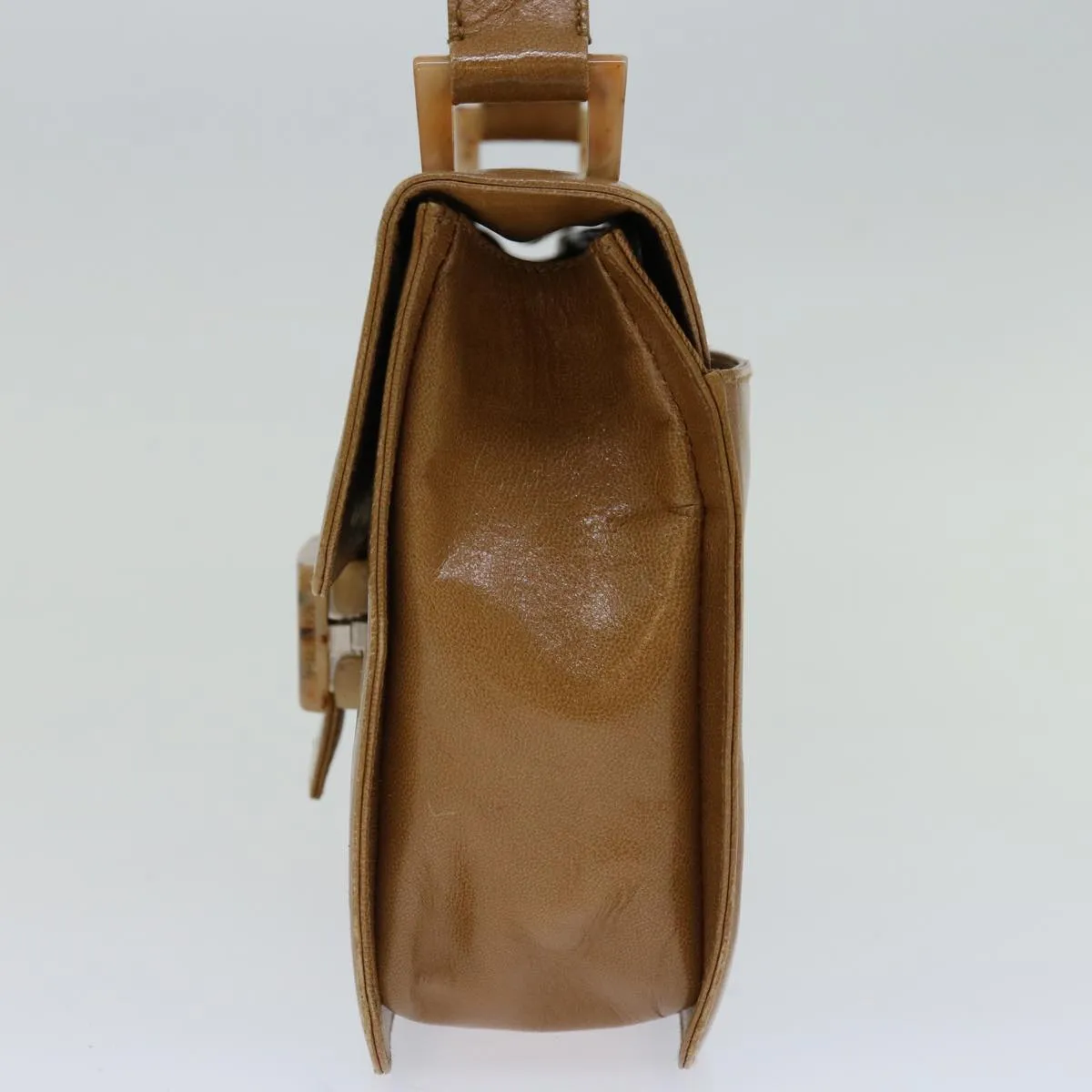 Trendy Inspired Prada Shoulder Bag Leather Beige Auth Bs12508