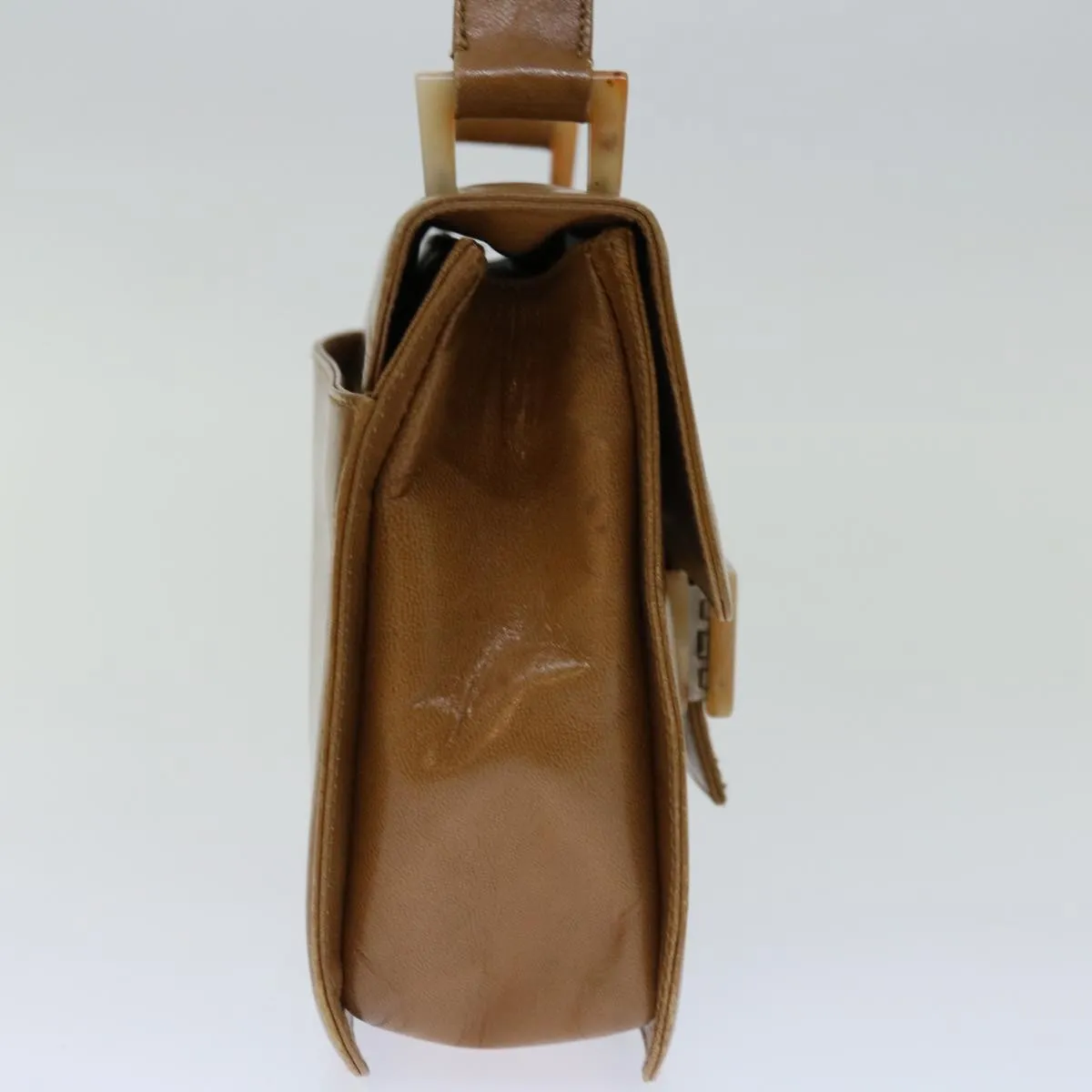 Trendy Inspired Prada Shoulder Bag Leather Beige Auth Bs12508