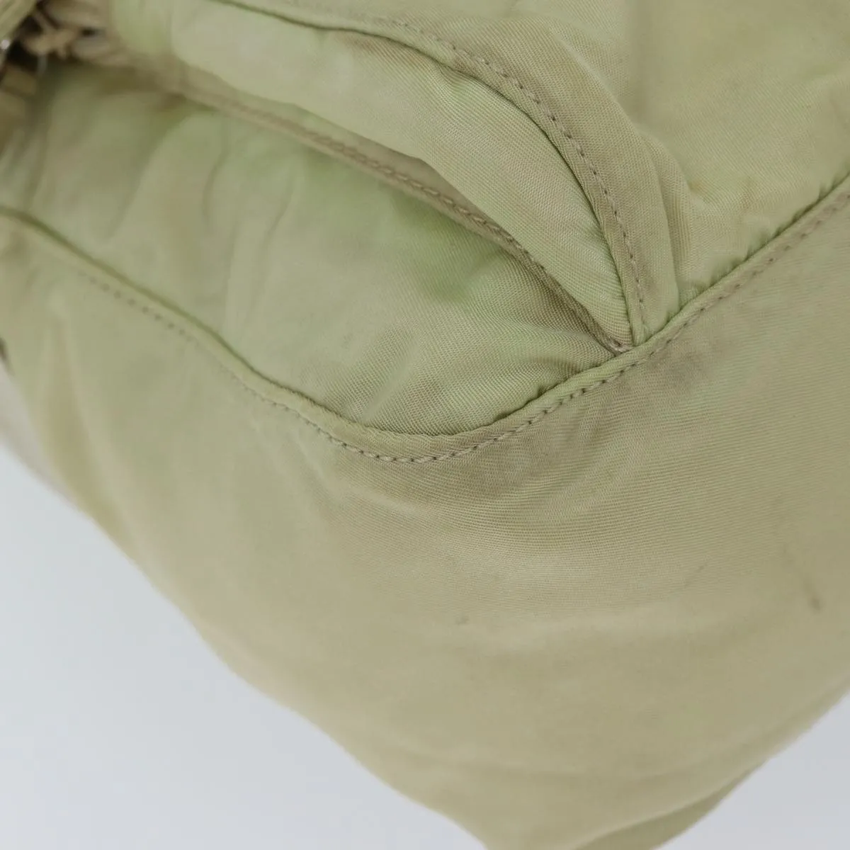 Trendy Inspired Prada Shoulder Bag Nylon Beige Auth 71909