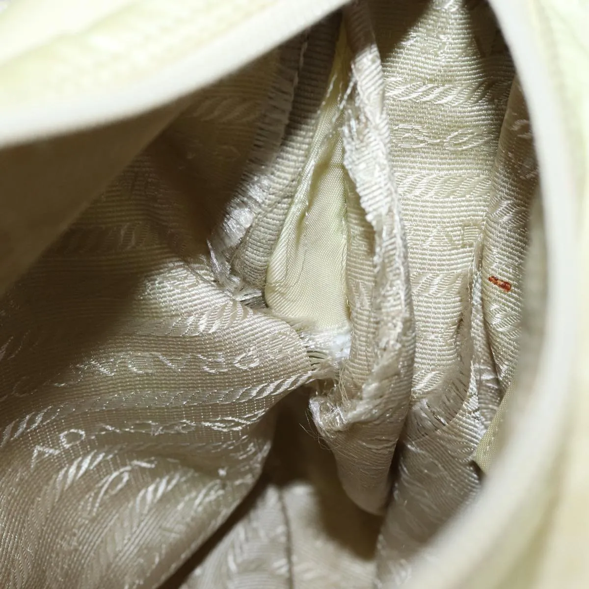 Trendy Inspired Prada Shoulder Bag Nylon Beige Auth 71909