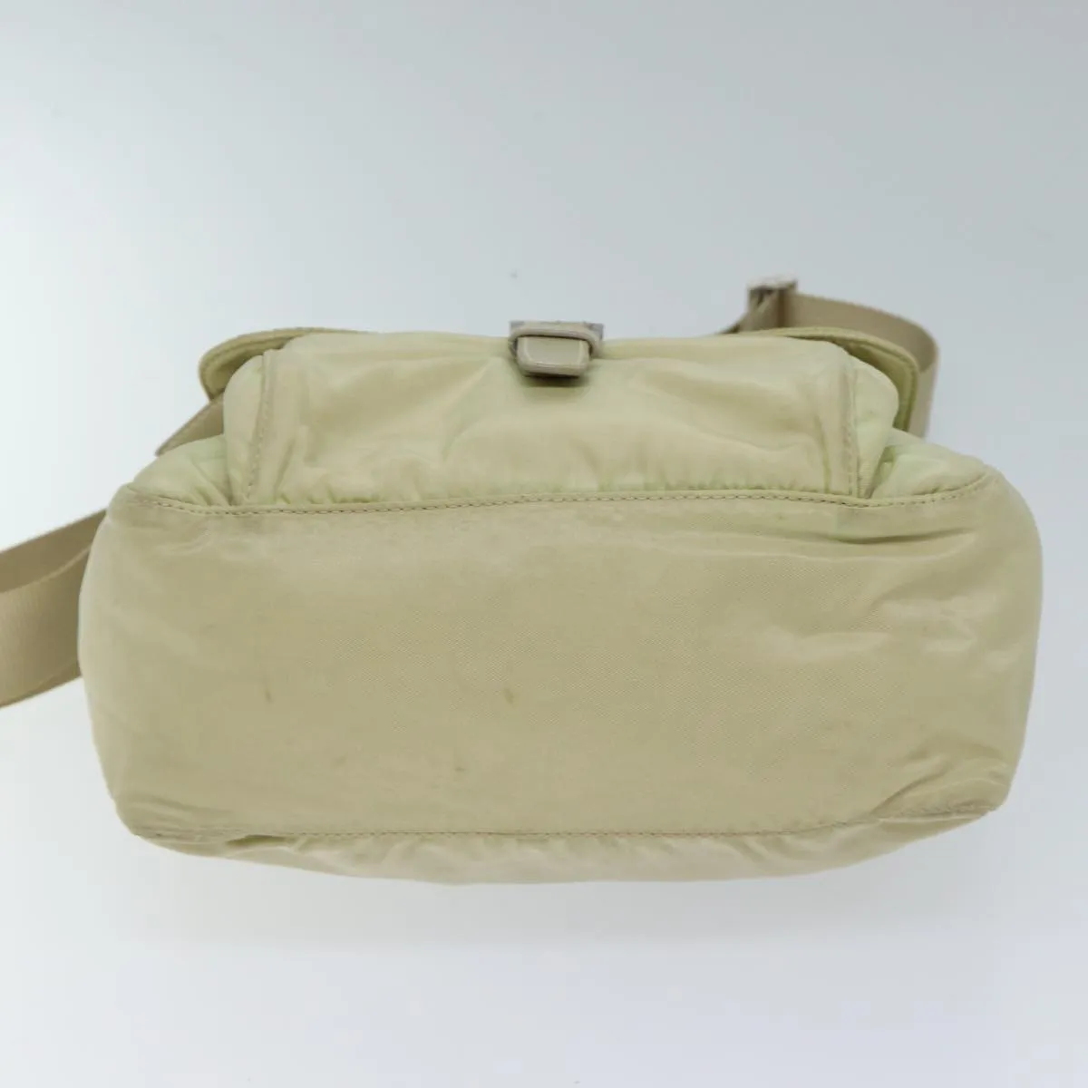 Trendy Inspired Prada Shoulder Bag Nylon Beige Auth 71909