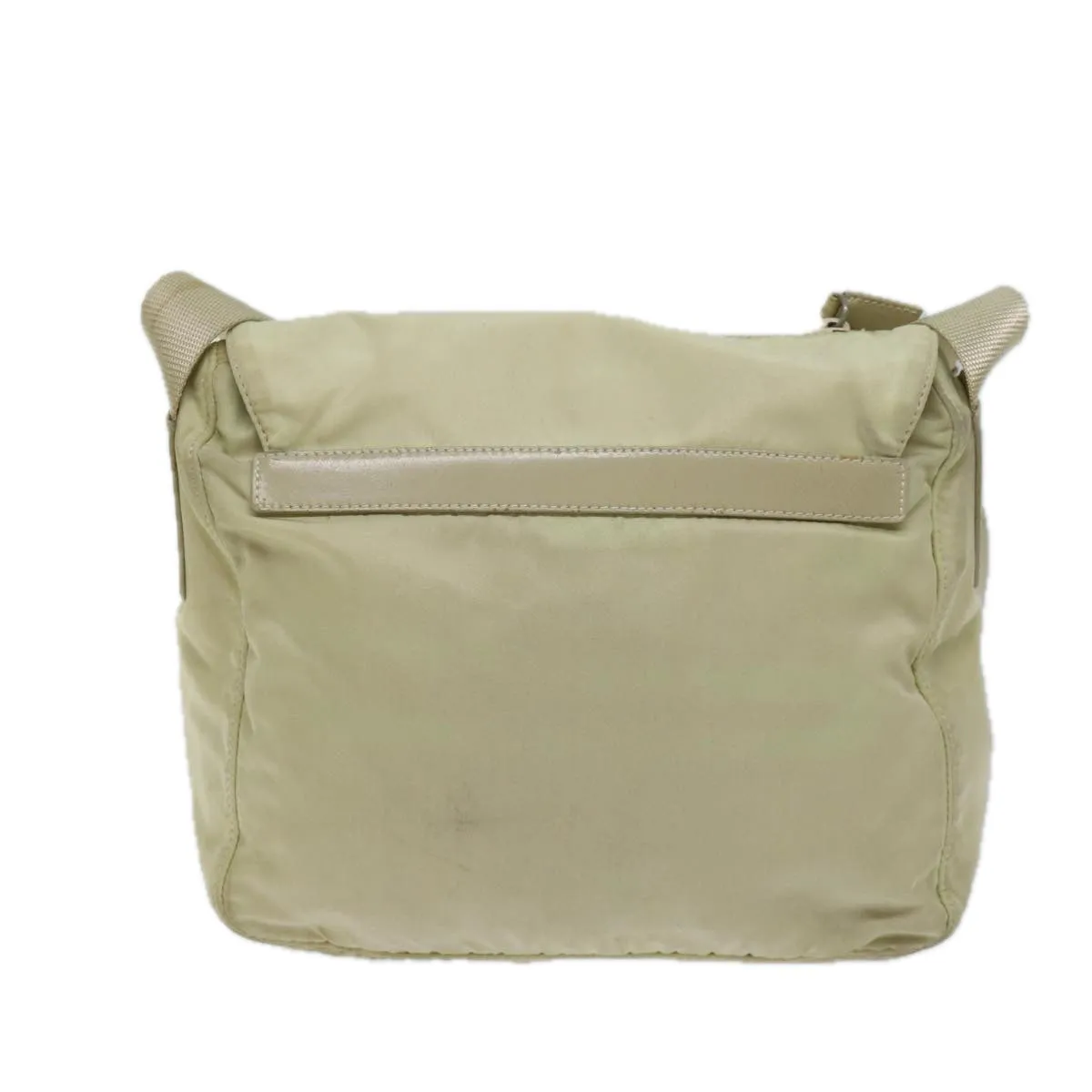 Trendy Inspired Prada Shoulder Bag Nylon Beige Auth 71909