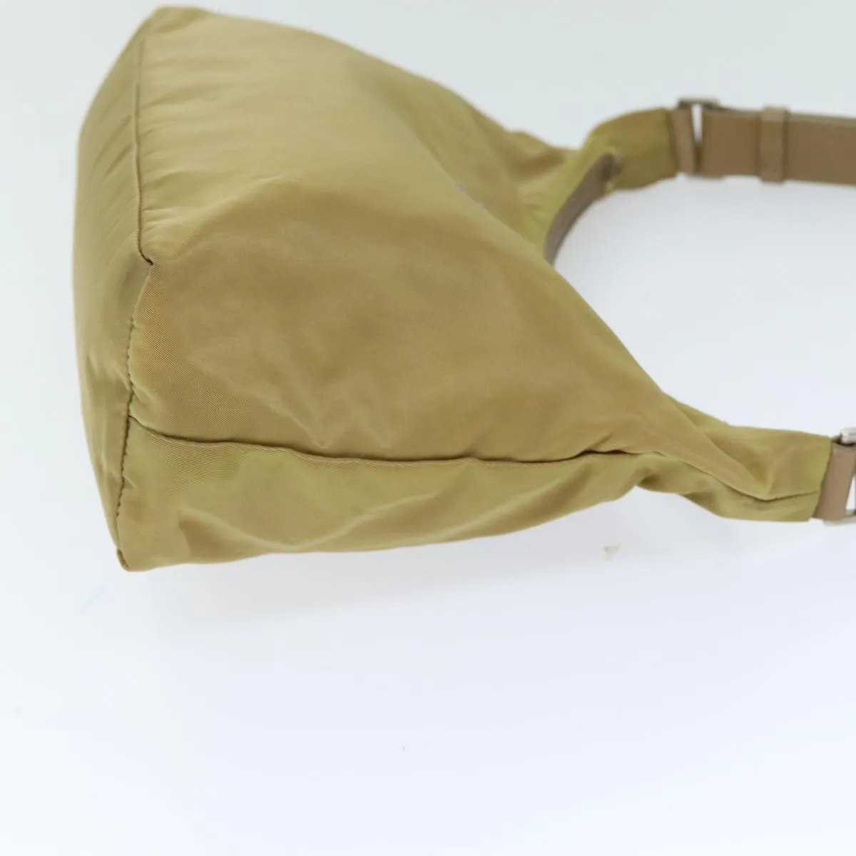 Trendy Inspired Prada Shoulder Bag Nylon Beige Auth 75331