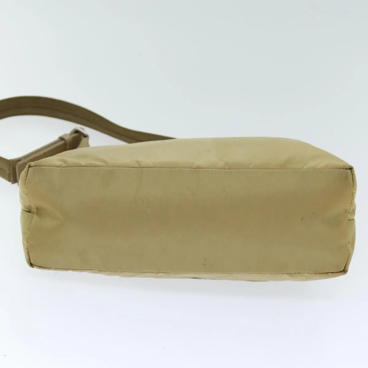 Trendy Inspired Prada Shoulder Bag Nylon Beige Auth 75331