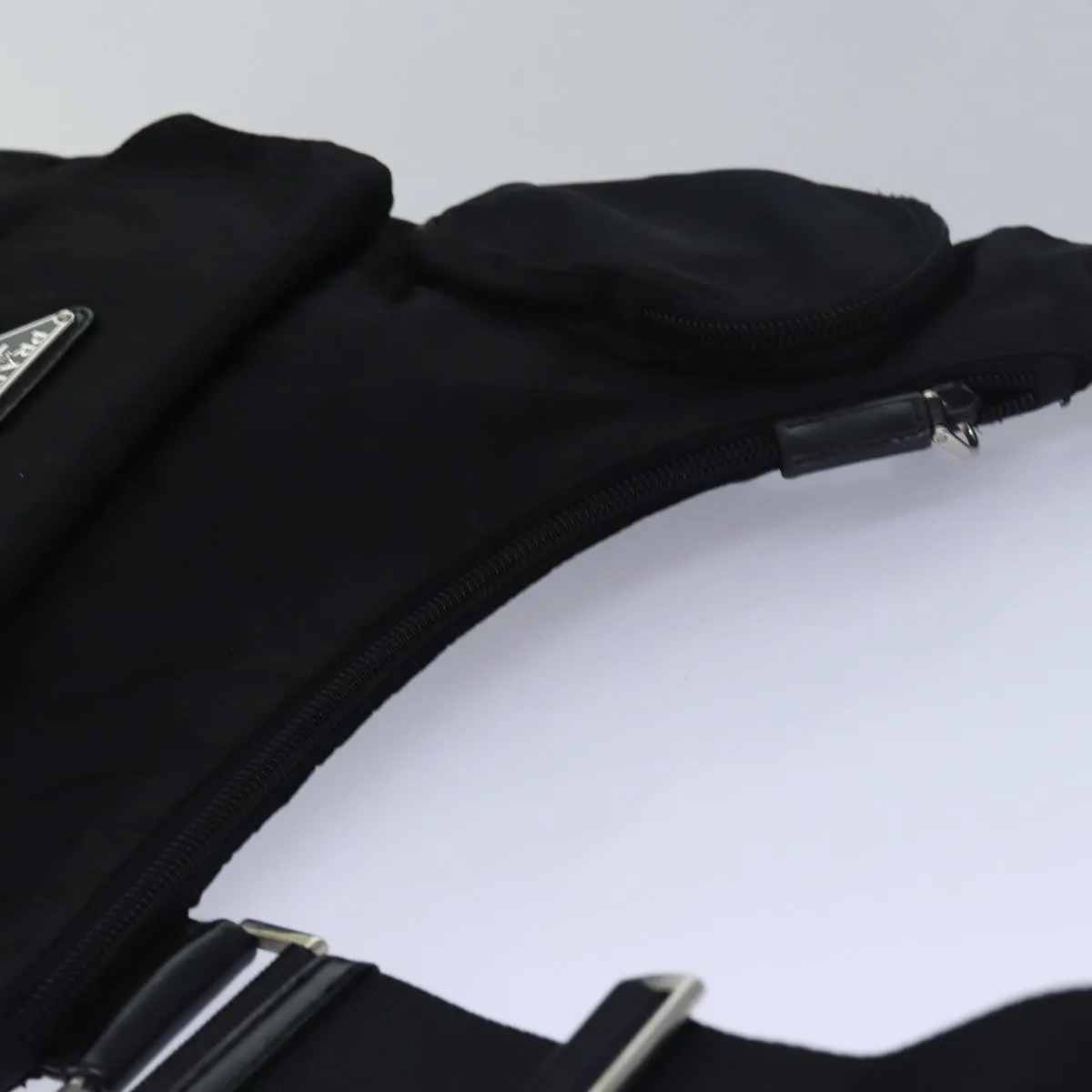 Trendy Inspired Prada Shoulder Bag Nylon Black Auth Ar11982