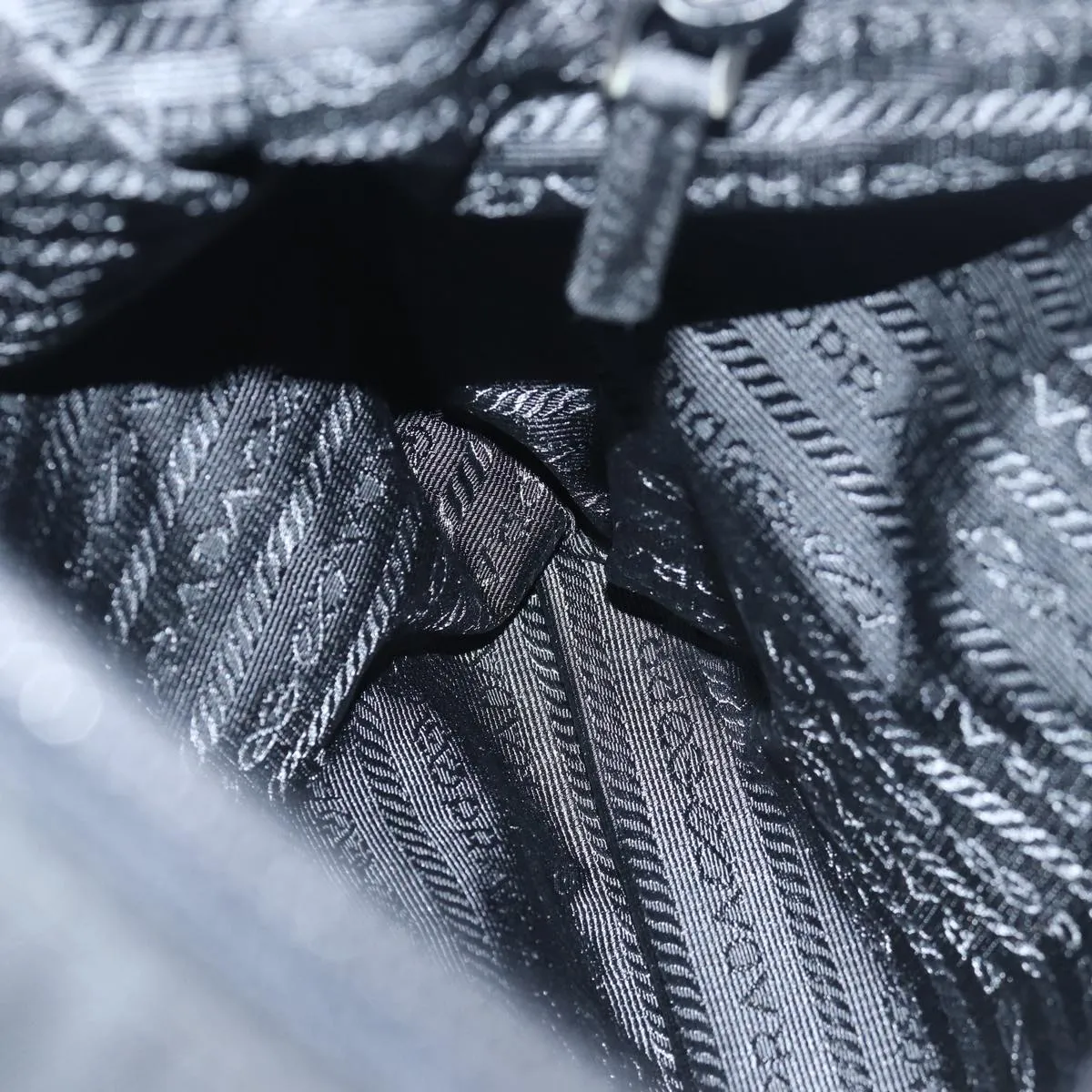 Trendy Inspired Prada Shoulder Bag Nylon Black Auth Ar11982