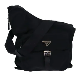 Trendy Inspired Prada Shoulder Bag Nylon Black Auth Ar11982