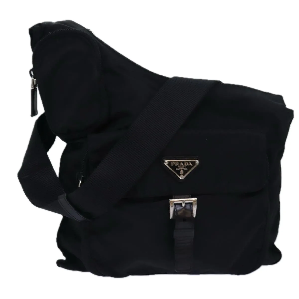 Trendy Inspired Prada Shoulder Bag Nylon Black Auth Ar11982