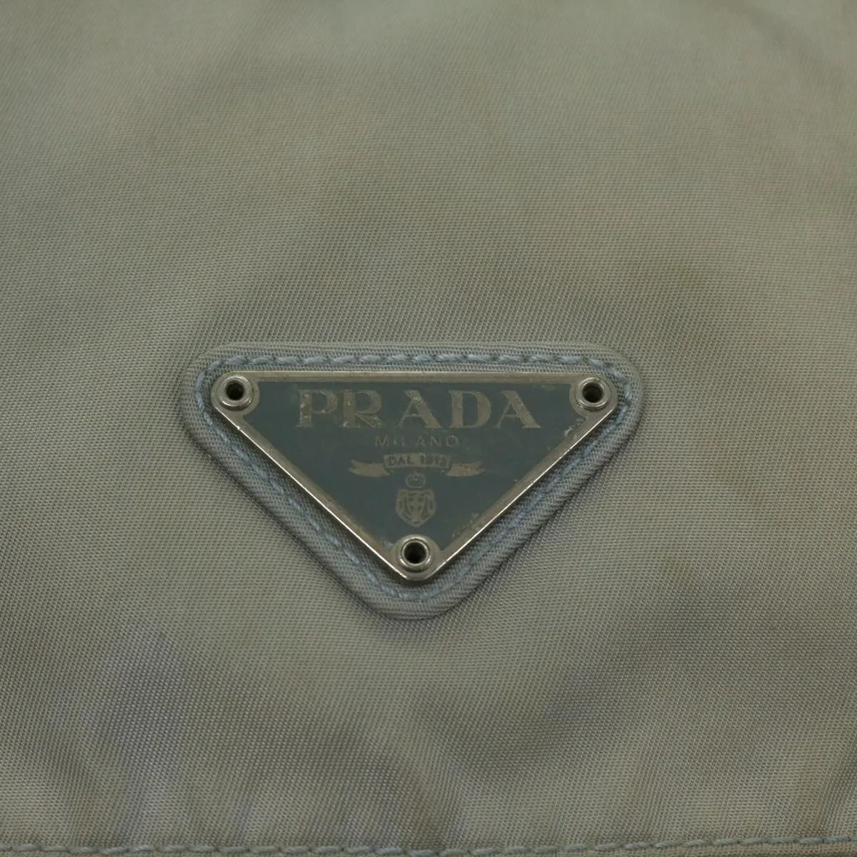 Trendy Inspired Prada Shoulder Bag Nylon Gray Auth 68807
