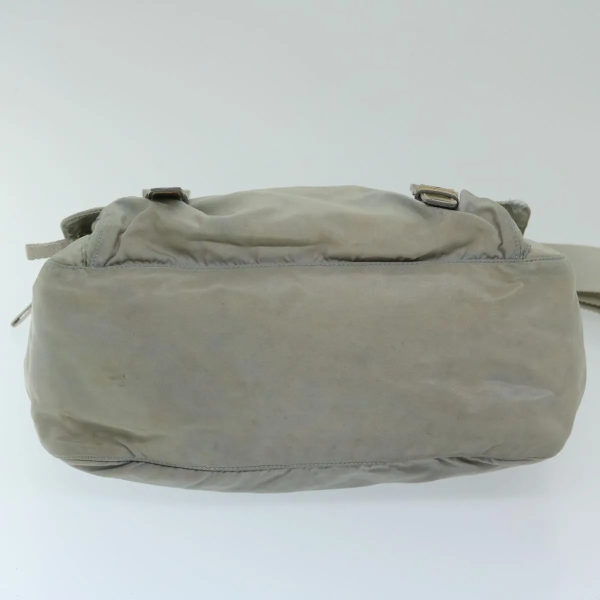 Trendy Inspired Prada Shoulder Bag Nylon Gray Auth 68807