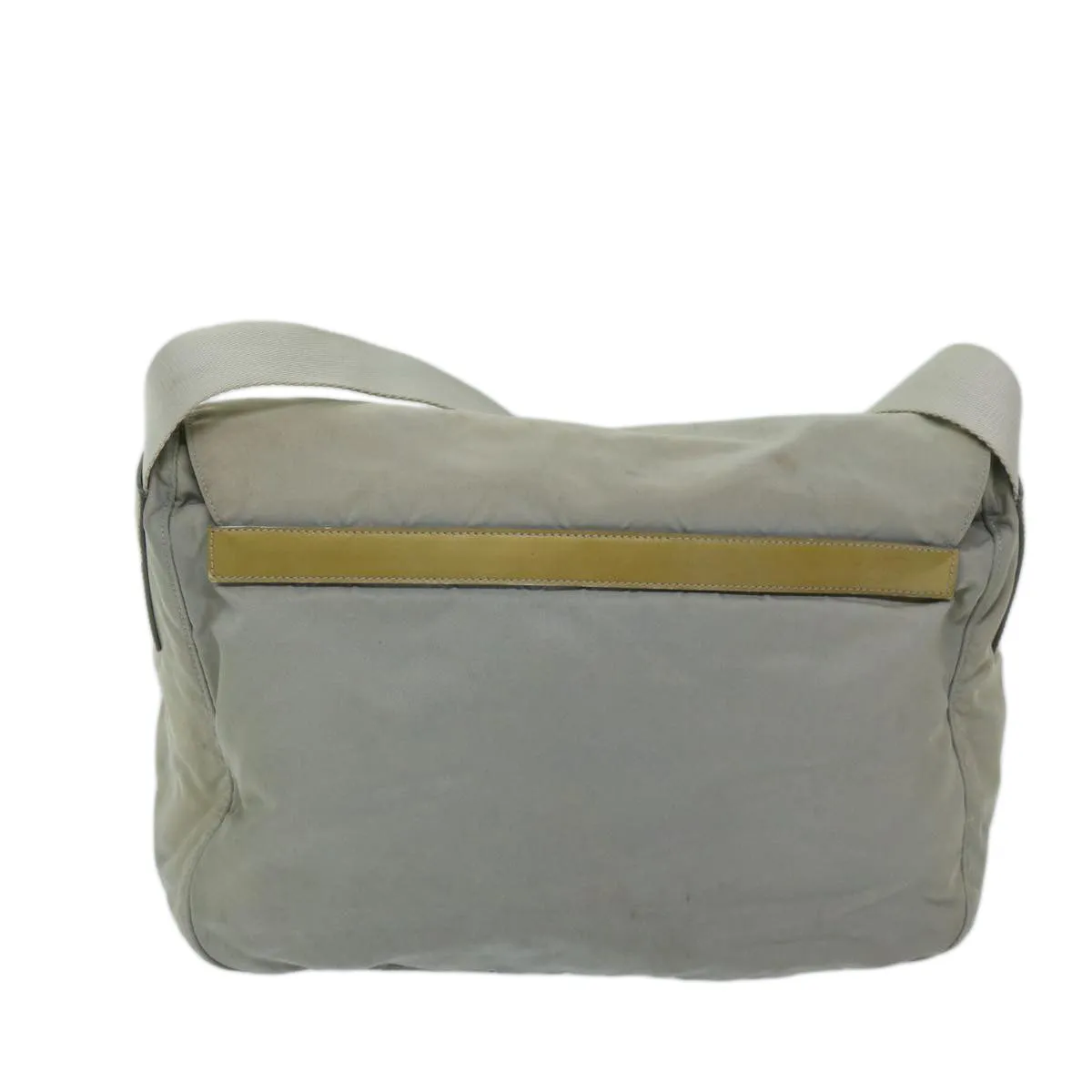 Trendy Inspired Prada Shoulder Bag Nylon Gray Auth 68807