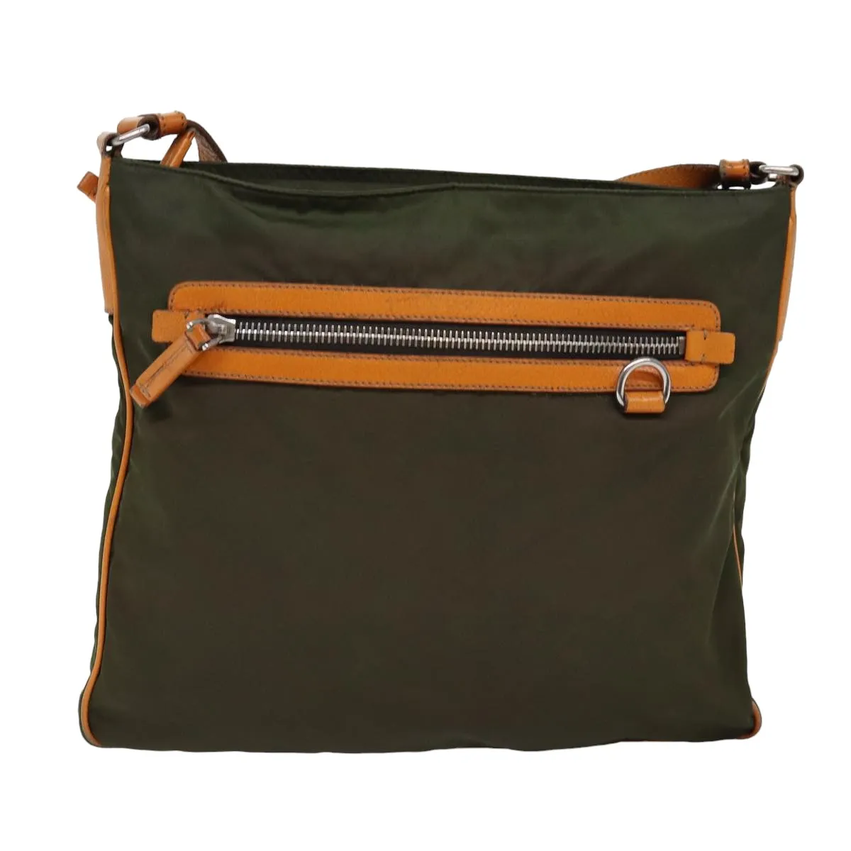 Trendy Inspired Prada Shoulder Bag Nylon Khaki Auth Yk12784