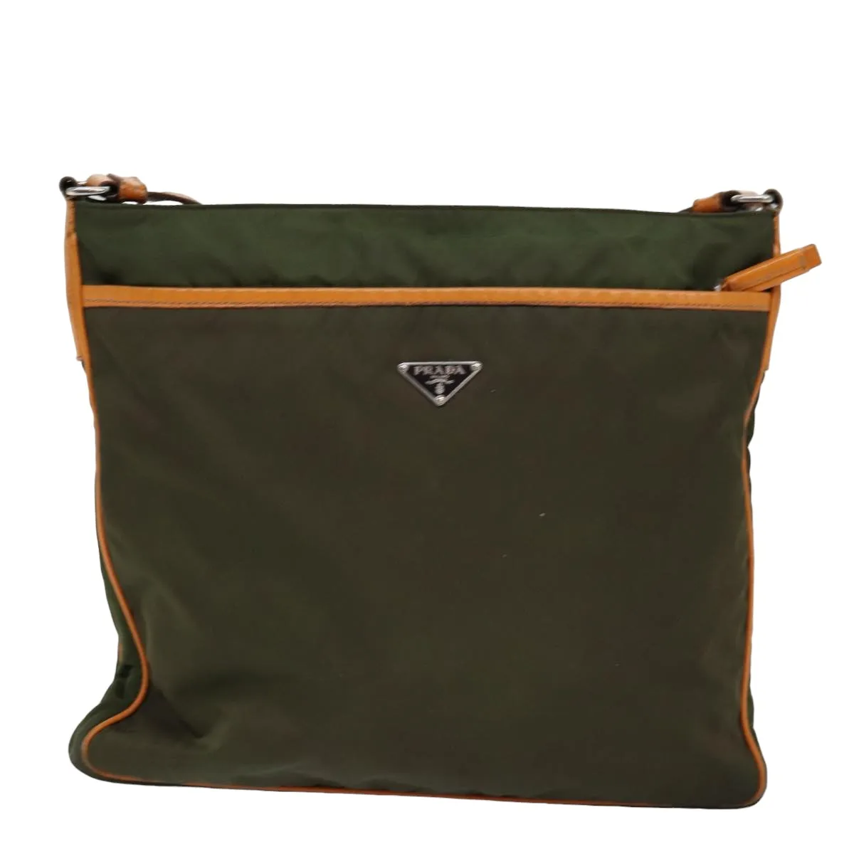 Trendy Inspired Prada Shoulder Bag Nylon Khaki Auth Yk12784