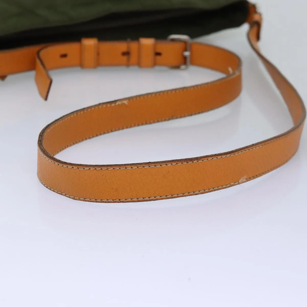 Trendy Inspired Prada Shoulder Bag Nylon Khaki Auth Yk12784