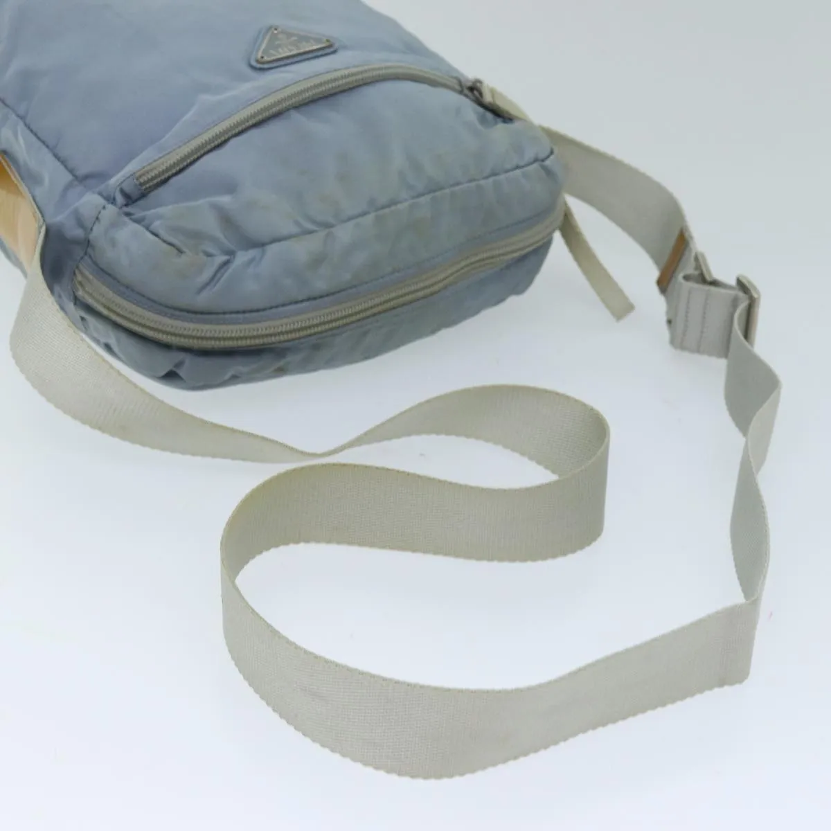Trendy Inspired Prada Shoulder Bag Nylon Light Blue Auth 73872