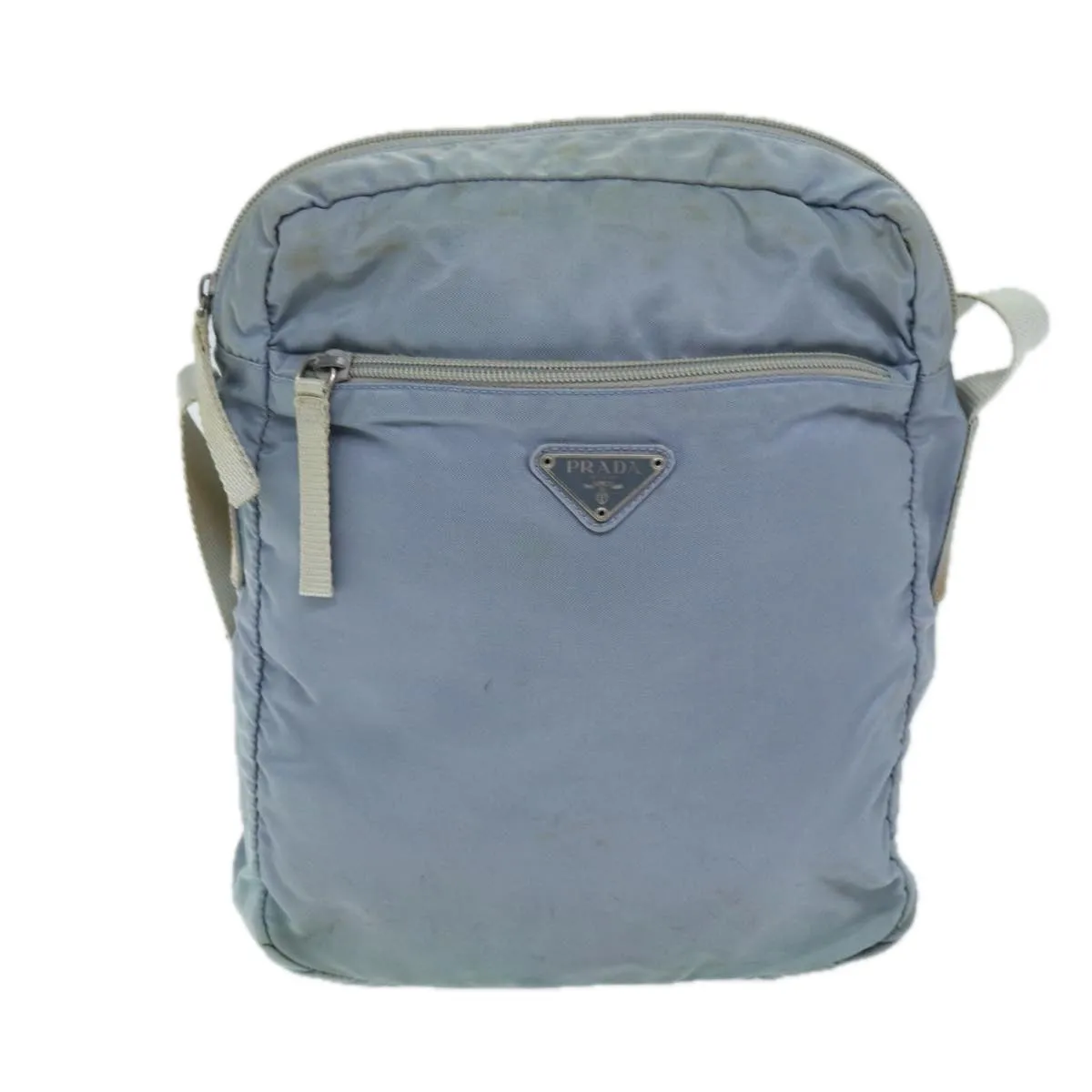 Trendy Inspired Prada Shoulder Bag Nylon Light Blue Auth 73872