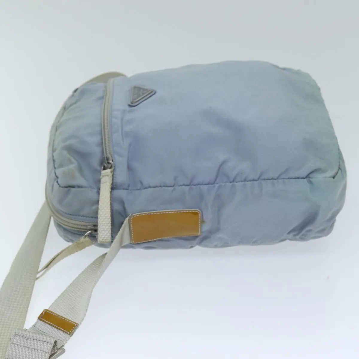 Trendy Inspired Prada Shoulder Bag Nylon Light Blue Auth 73872