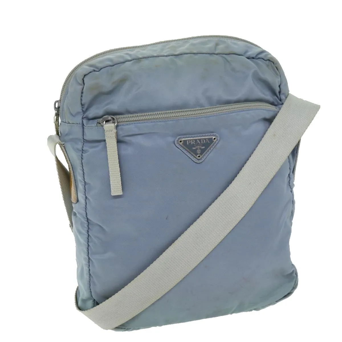 Trendy Inspired Prada Shoulder Bag Nylon Light Blue Auth 73872