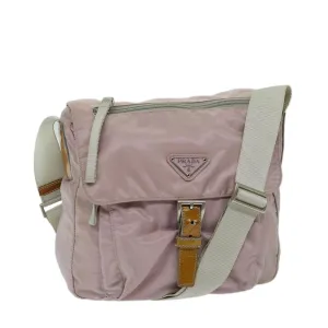 Trendy Inspired Prada Shoulder Bag Nylon Pink Auth 68809