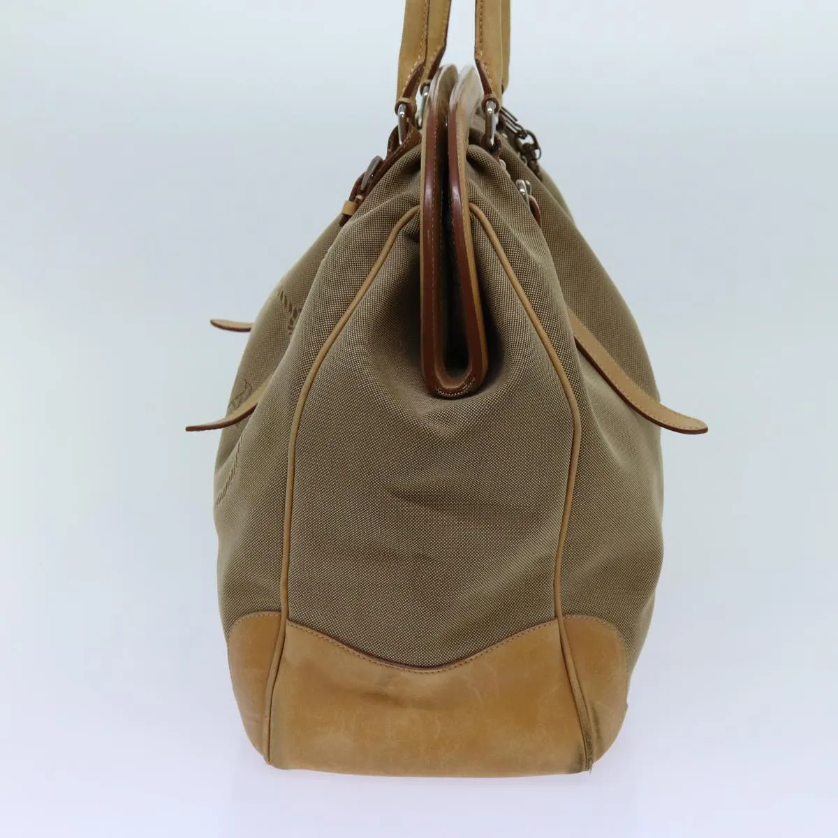 Trendy Inspired Prada Tote Bag Canvas Beige Auth Yk11521