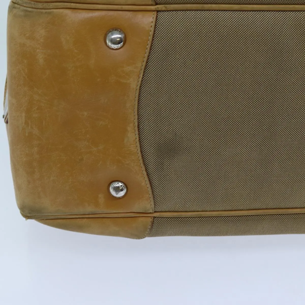 Trendy Inspired Prada Tote Bag Canvas Beige Auth Yk11521