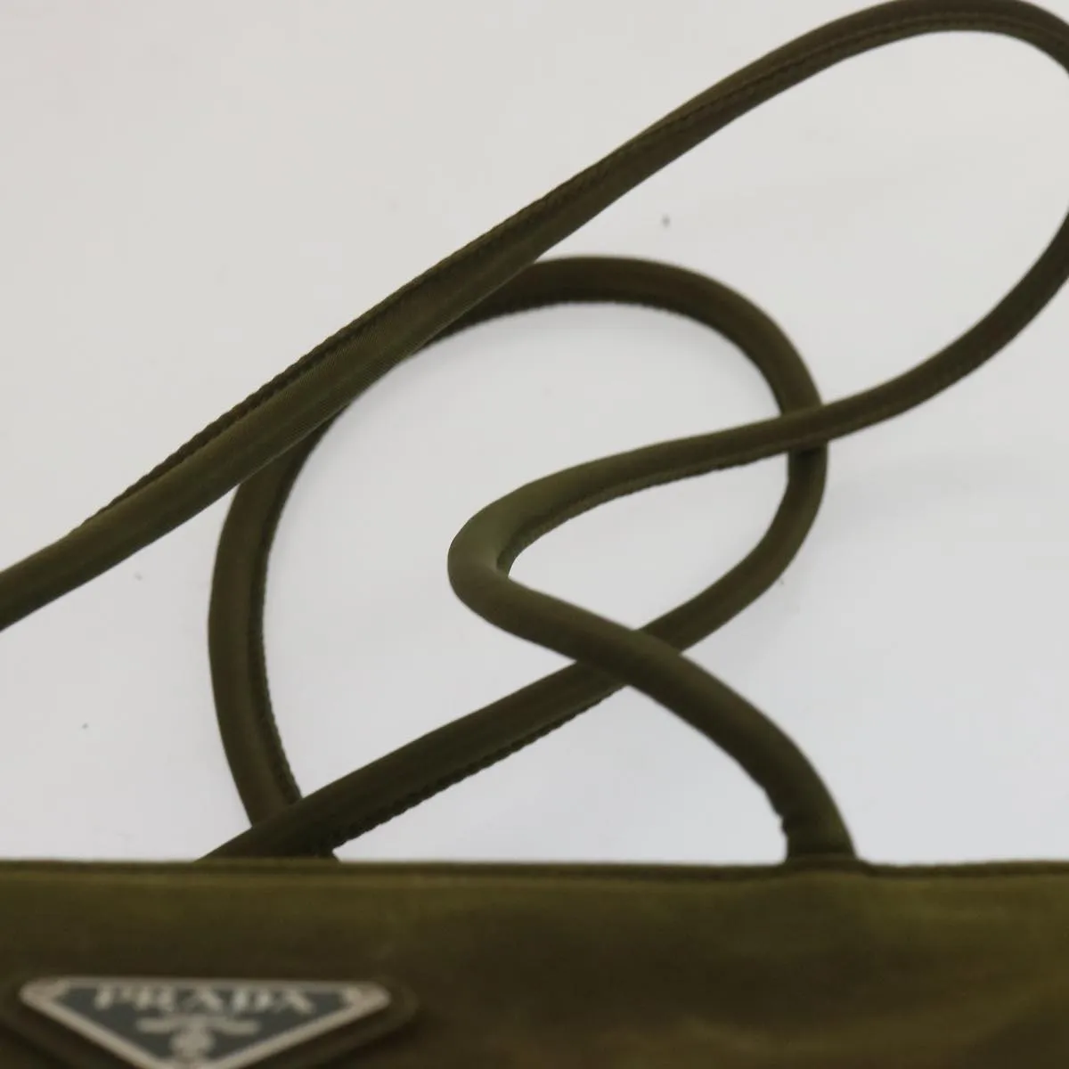 Trendy Inspired Prada Tote Bag Nylon Khaki Auth Ar11453b