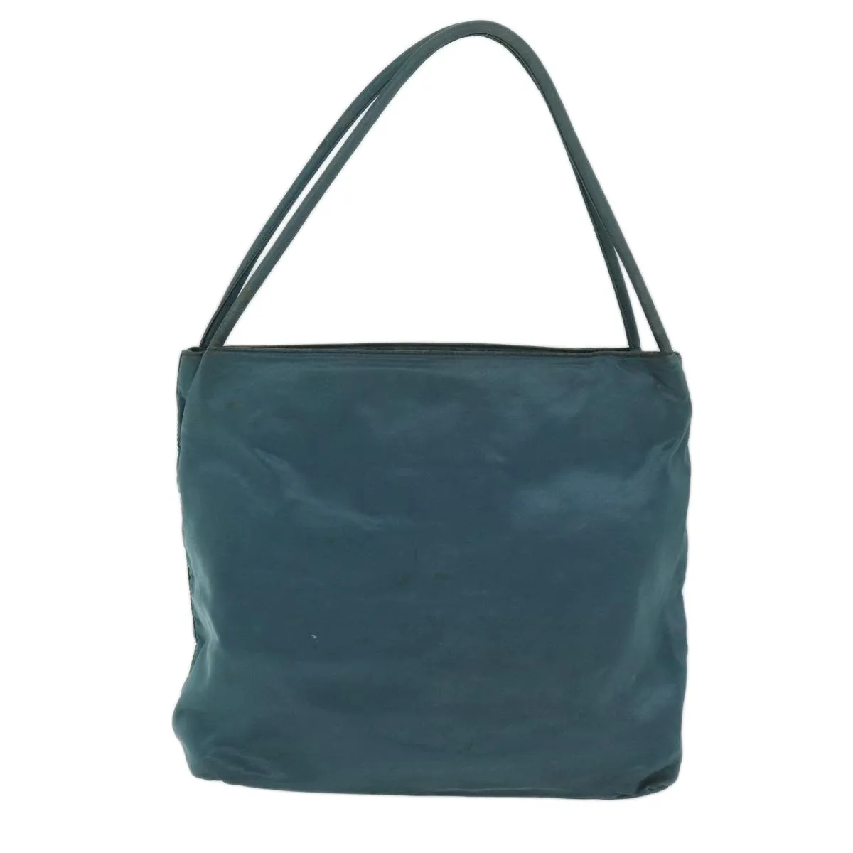 Trendy Inspired Prada Tote Bag Nylon Turquoise Blue Auth 73880