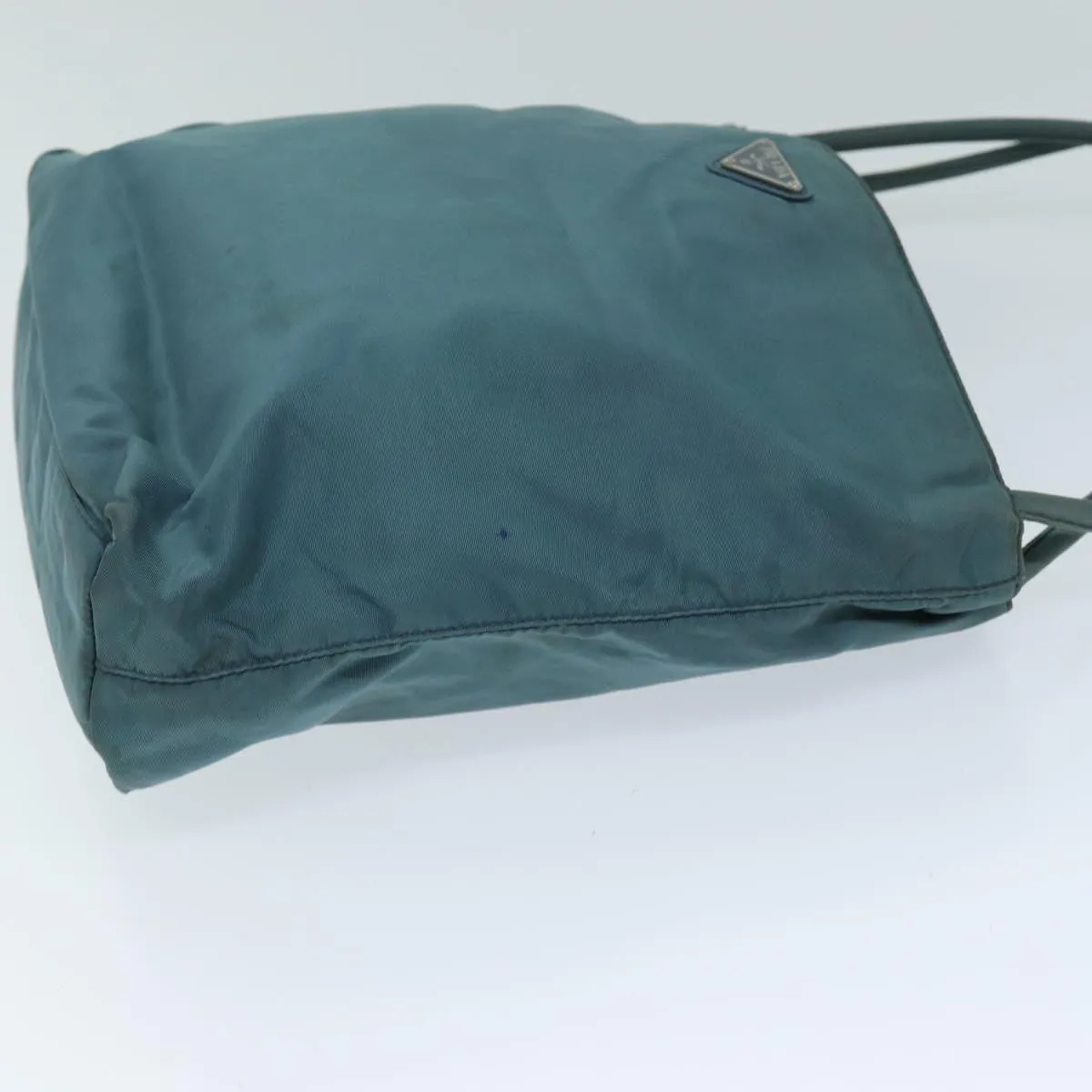 Trendy Inspired Prada Tote Bag Nylon Turquoise Blue Auth 73880