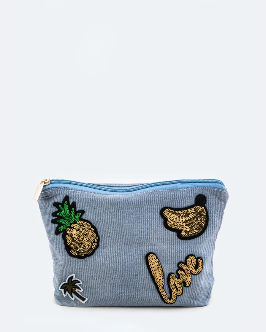 Tropics Pouch in Chambray