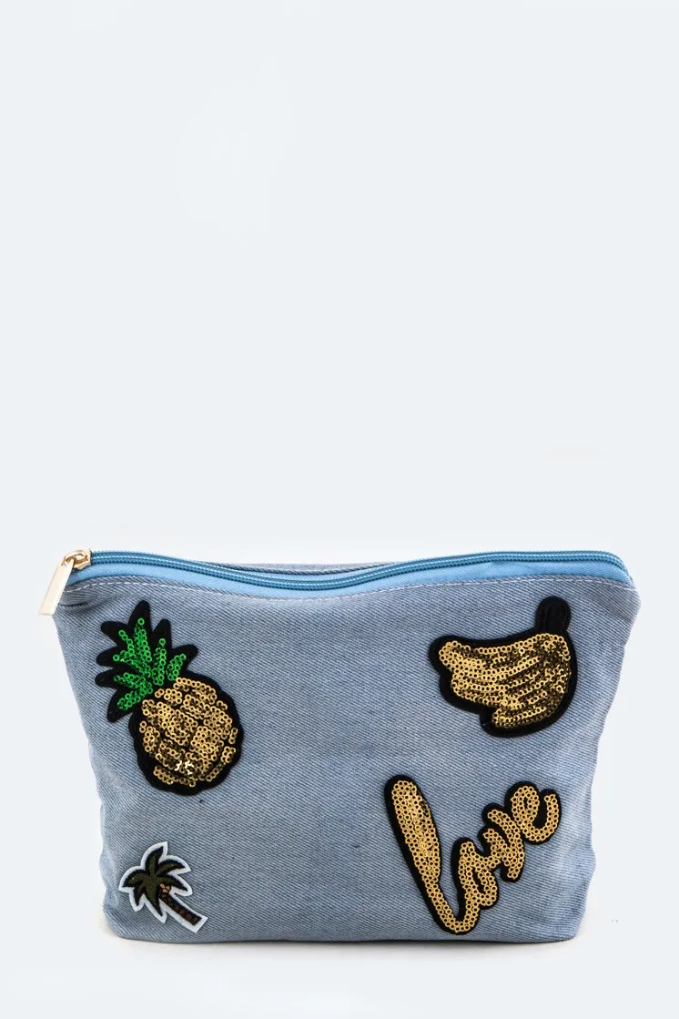 Tropics Pouch in Chambray