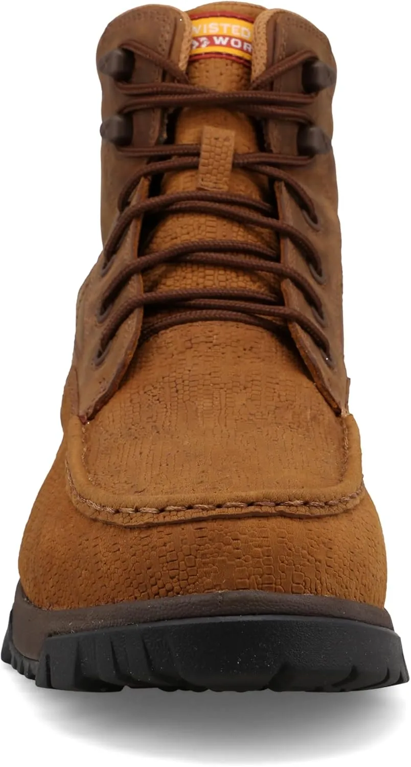 Twisted X Men's 6" Work Boot, Moc Toe Nano Toe with CellStretch