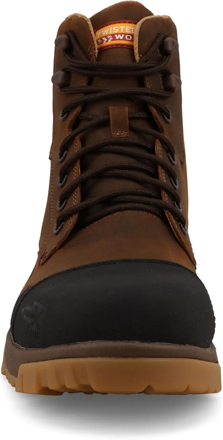 Twisted X Men's 6" Work Boot, Moc Toe Nano Toe with CellStretch