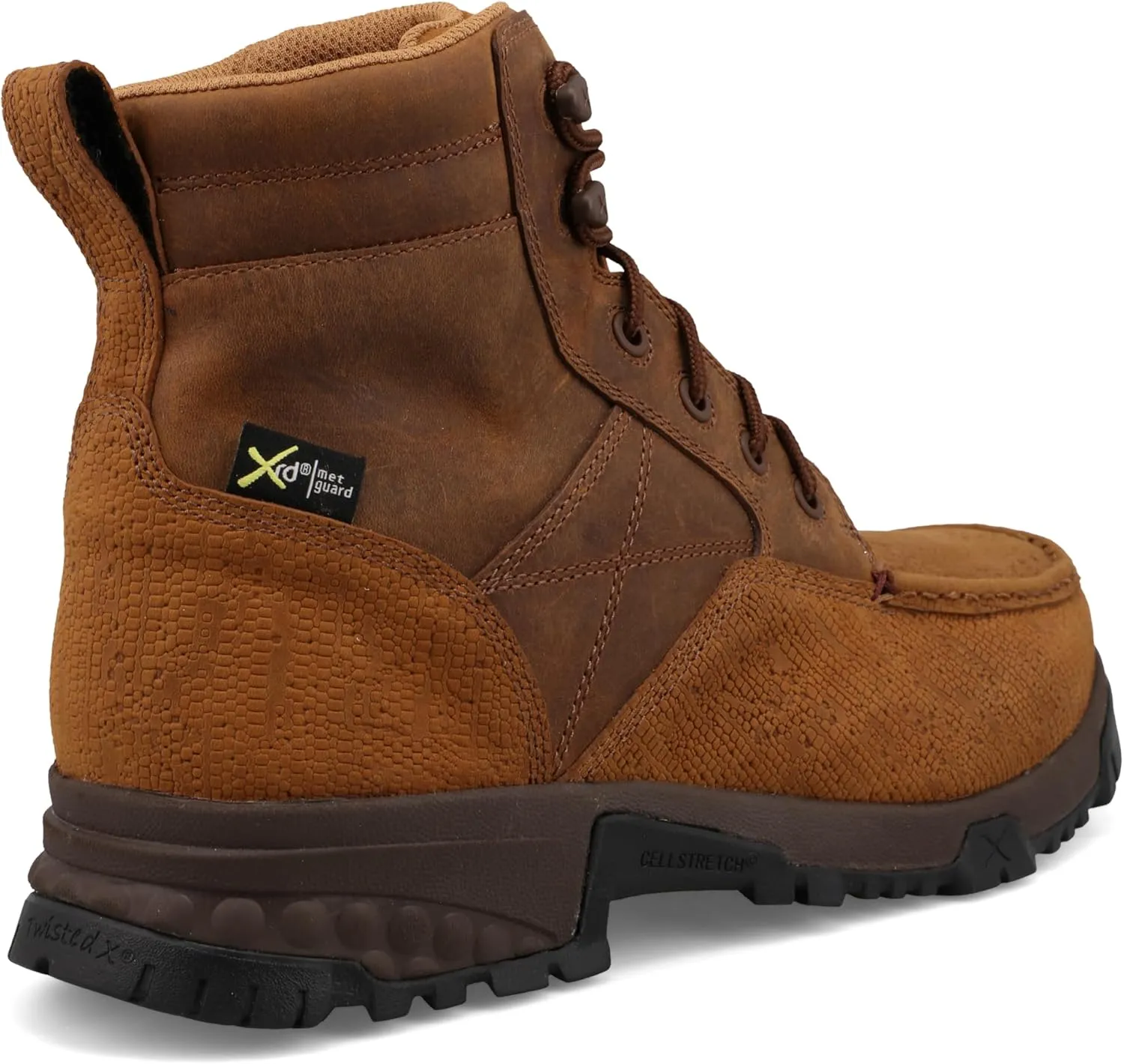 Twisted X Men's 6" Work Boot, Moc Toe Nano Toe with CellStretch