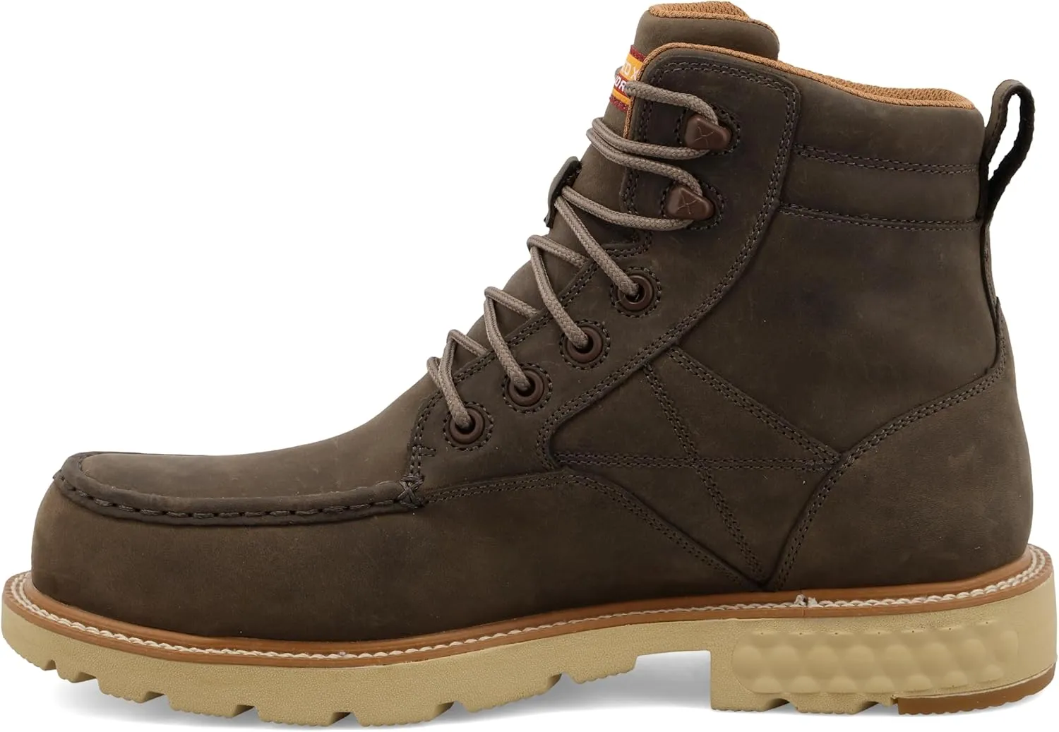 Twisted X Men's 6" Work Boot, Moc Toe Nano Toe with CellStretch