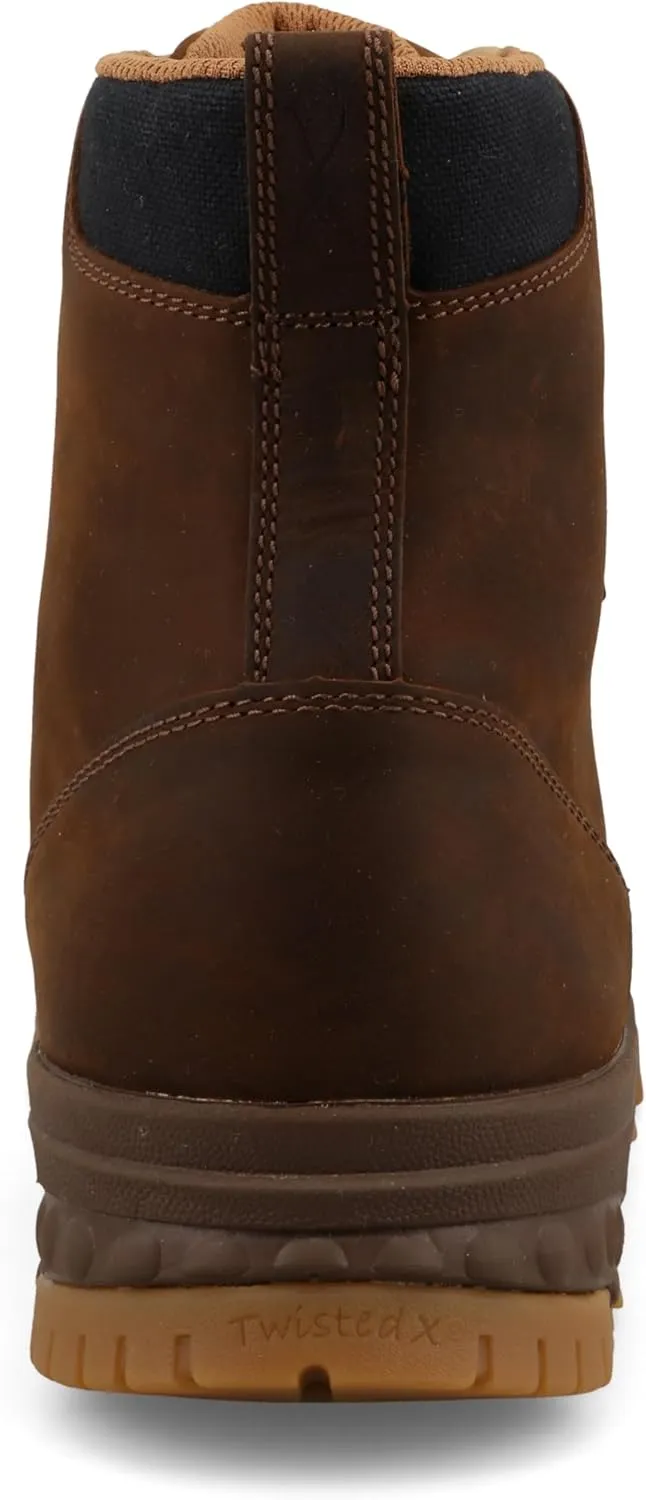 Twisted X Men's 6" Work Boot, Moc Toe Nano Toe with CellStretch