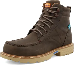 Twisted X Men's 6" Work Boot, Moc Toe Nano Toe with CellStretch