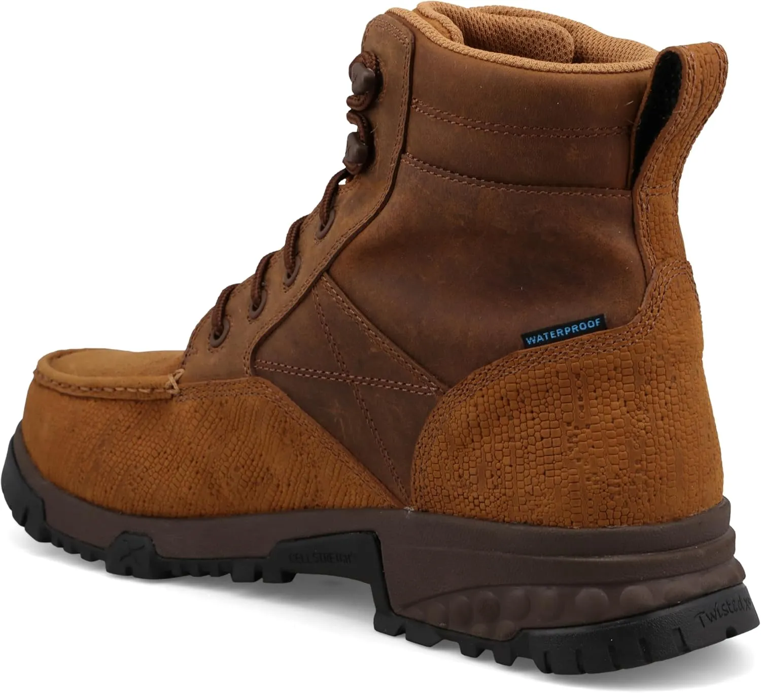 Twisted X Men's 6" Work Boot, Moc Toe Nano Toe with CellStretch