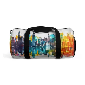 Vibrant Cityscape Duffel Bag