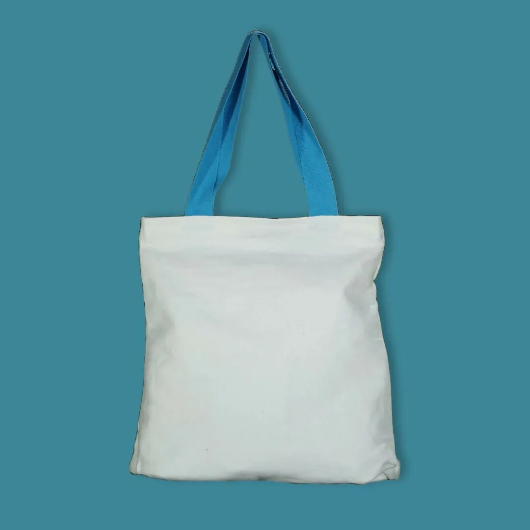 Vibrant Patch Pocket Canvas Tote