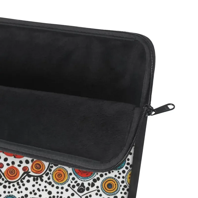 Vibrant Pattern Laptop Sleeve Plush Fleece Interior
