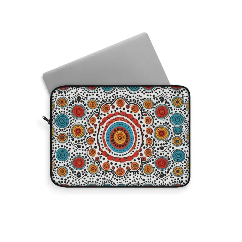Vibrant Pattern Laptop Sleeve Plush Fleece Interior