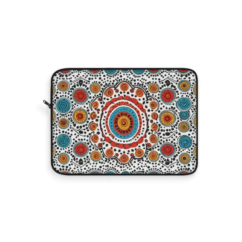 Vibrant Pattern Laptop Sleeve Plush Fleece Interior
