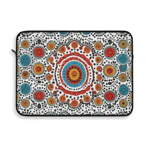 Vibrant Pattern Laptop Sleeve Plush Fleece Interior