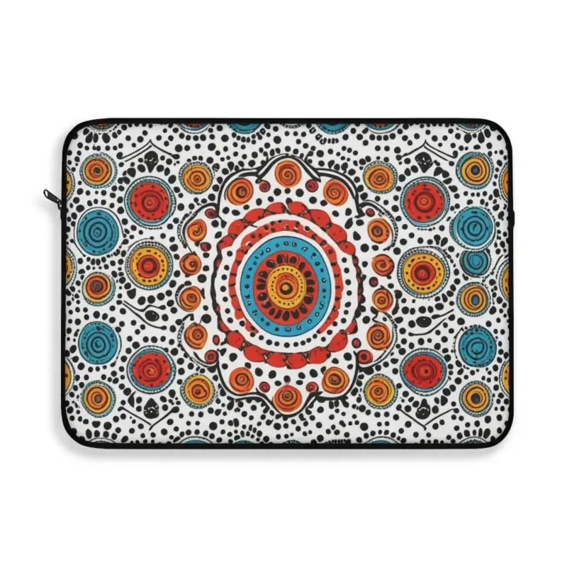 Vibrant Pattern Laptop Sleeve Plush Fleece Interior