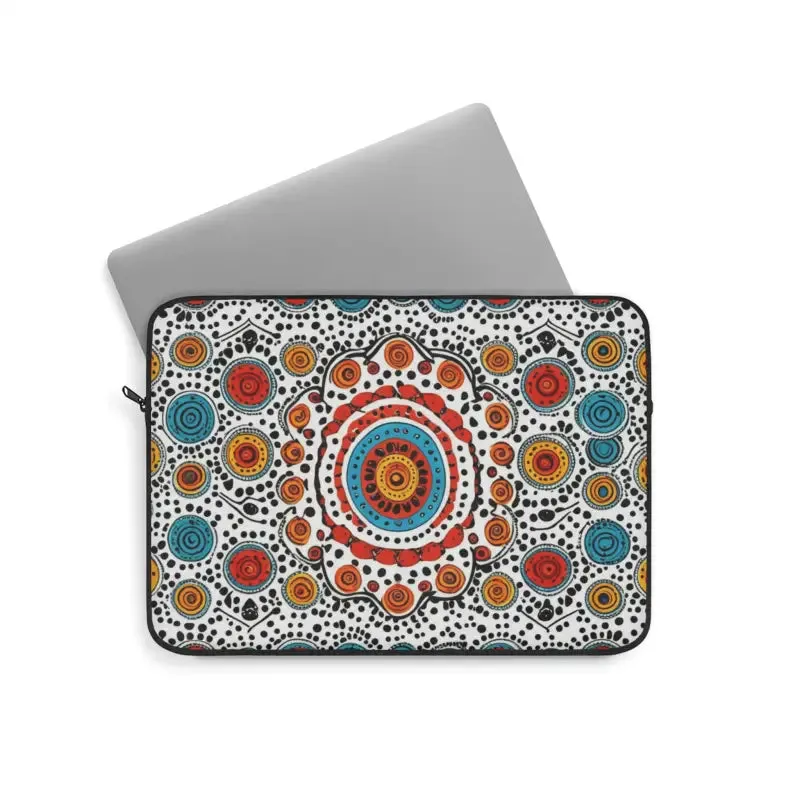 Vibrant Pattern Laptop Sleeve Plush Fleece Interior