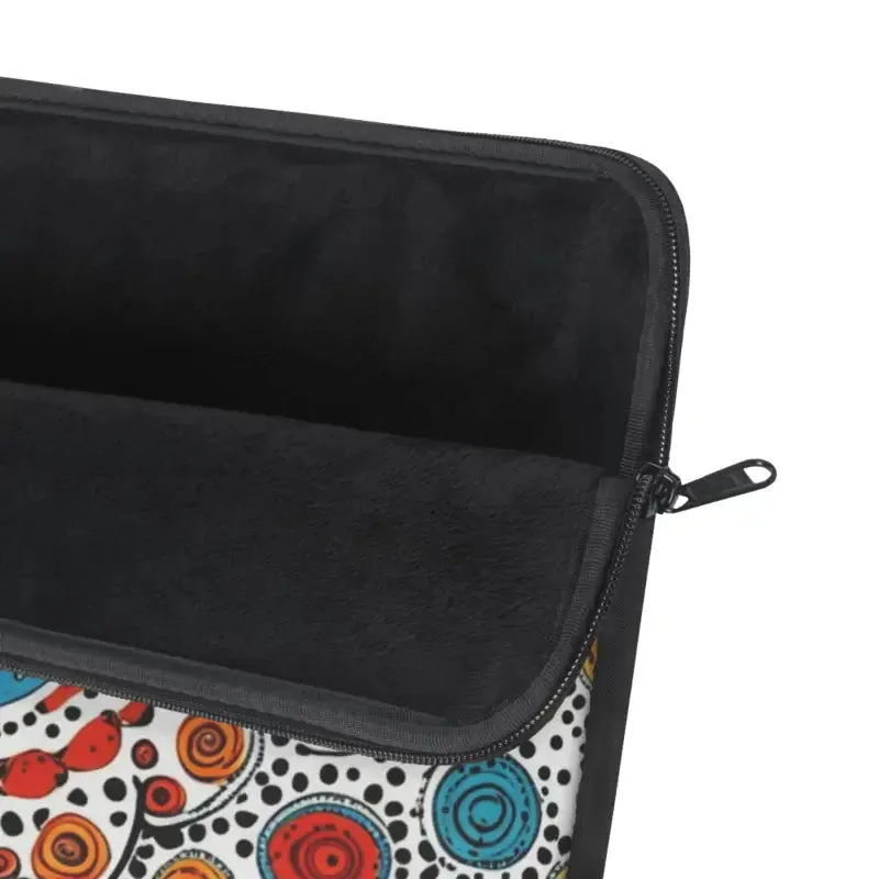 Vibrant Pattern Laptop Sleeve Plush Fleece Interior