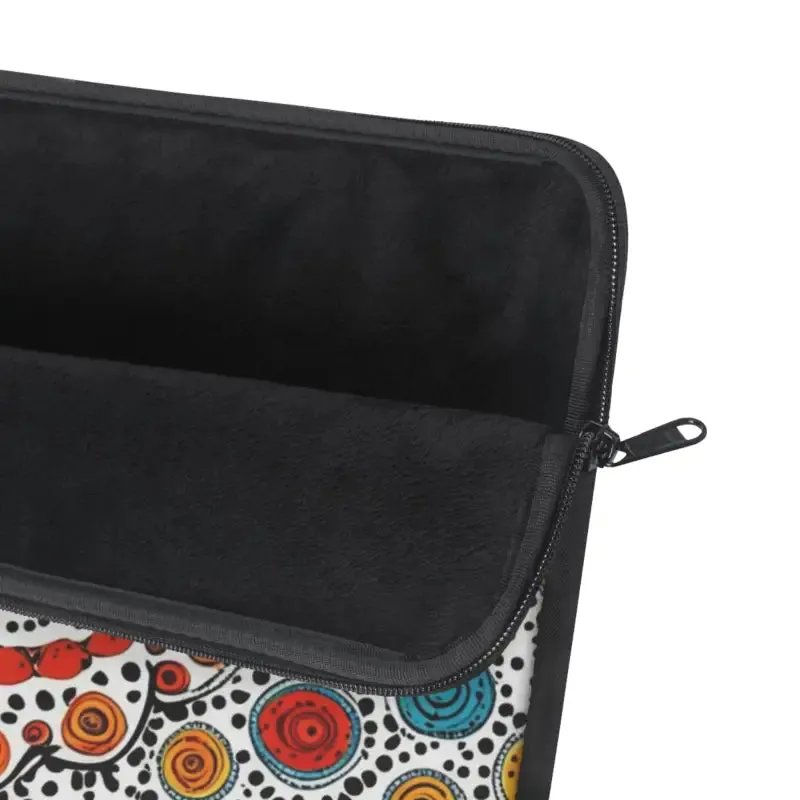 Vibrant Pattern Laptop Sleeve Plush Fleece Interior