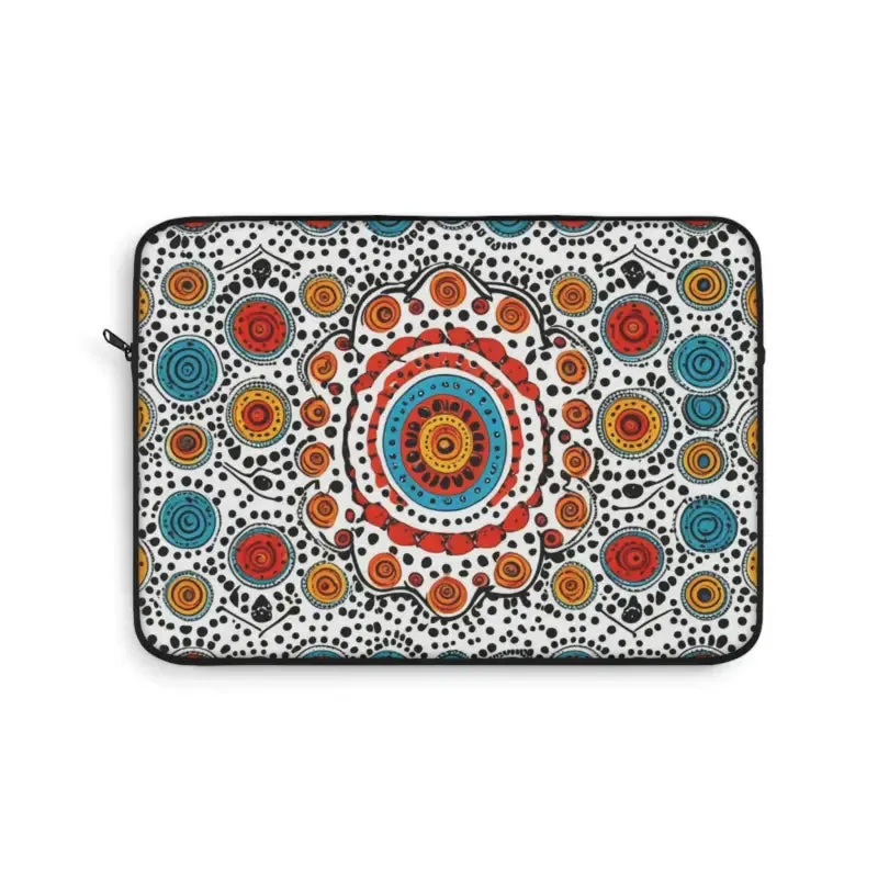 Vibrant Pattern Laptop Sleeve Plush Fleece Interior
