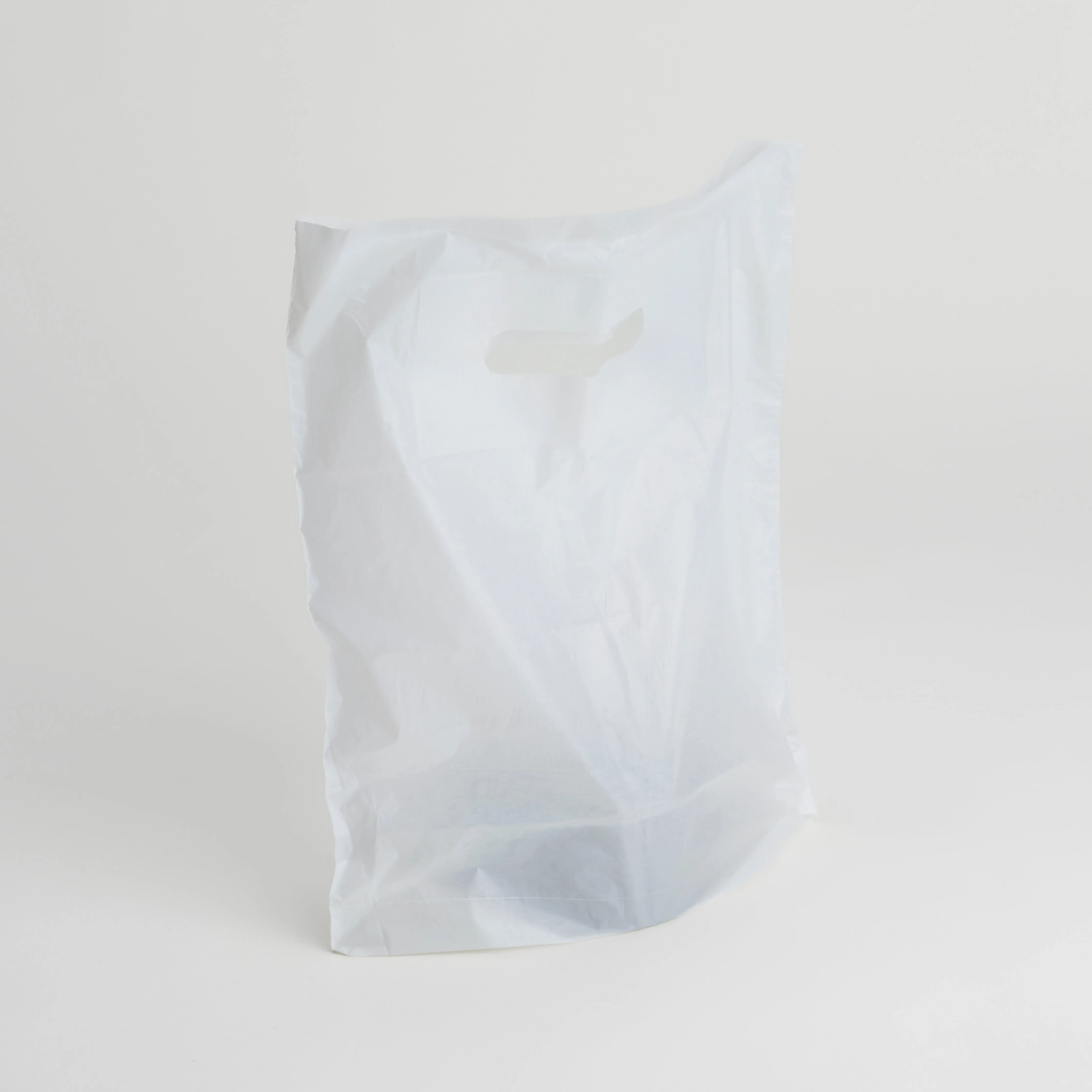 White Patch Handle Carrier Bags