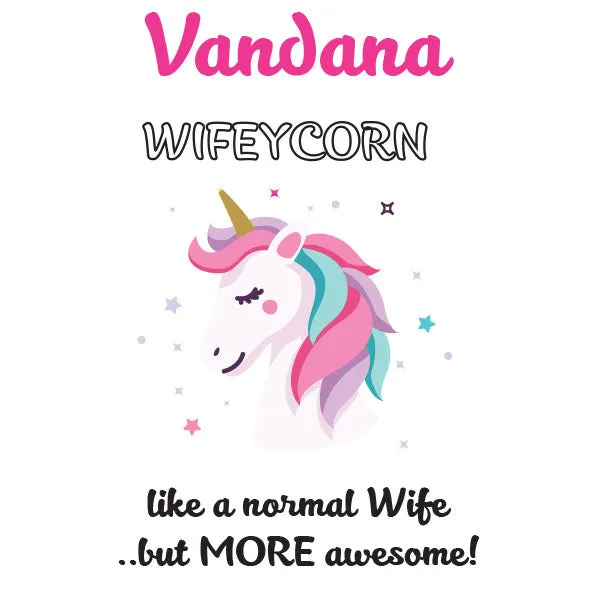 Wifeycorn © Personalized Water Bottle for Wife